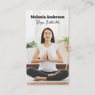 Woman Meditating   Yoga Business Card