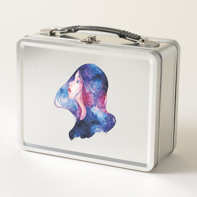 Woman Metal Lunch Box (Front)