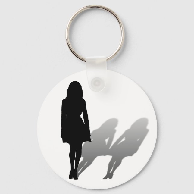 Woman Missing Woman Key Ring (Front)