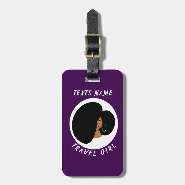 Woman Monogram Luggage Tag (Front Vertical)