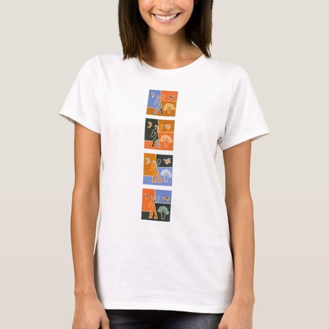 Woman Moon Tree Bird 2010 T-Shirt (Front)