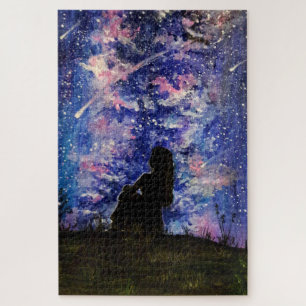 Woman Night Dreams Jigsaw Puzzle Painting