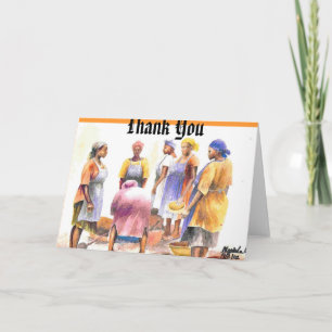 woman of african 2, Thank You Card