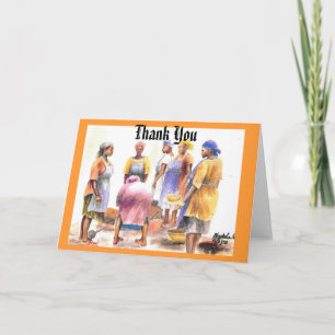 woman of african 2, Thank You Card