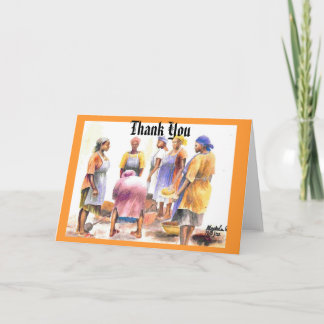 woman of african 2, Thank You Card