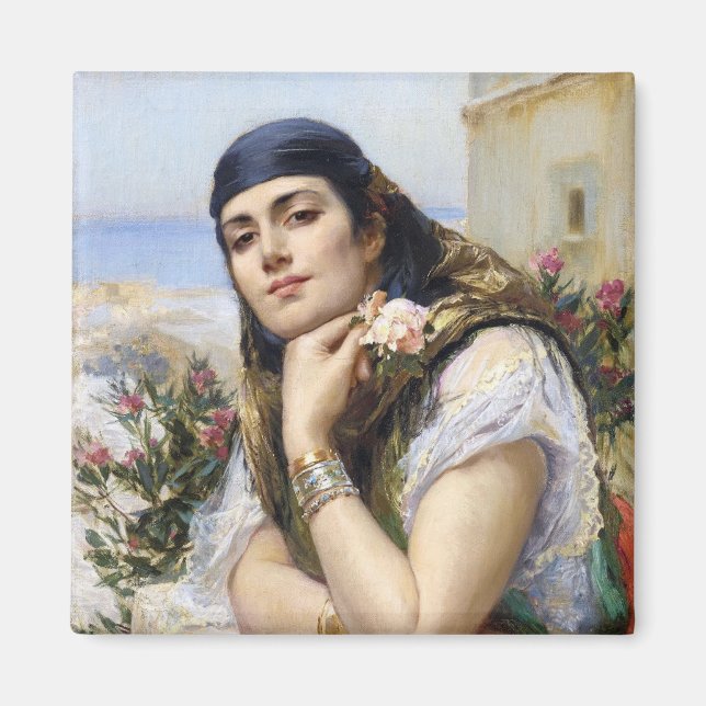 Woman of Algiers, Arthur Bridgman Magnet (Front)
