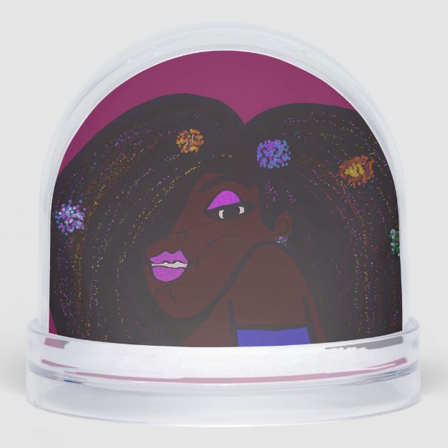 Woman of Color Animation Snowglobe (Front)