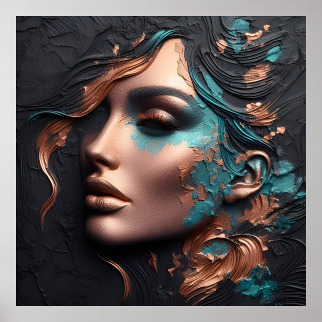 Woman Of Copper - AI Creation Poster (Front)