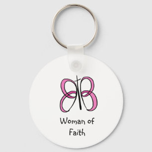 Woman of faith keychain