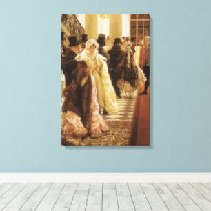 Woman of Fashion by Tissot, Vintage Victorian Art Canvas Print