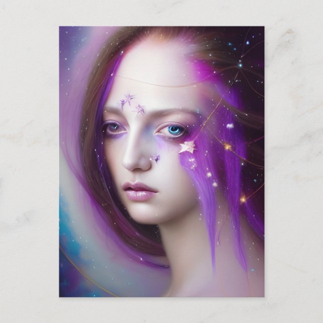 Woman of the Galaxies Postcard (Front)