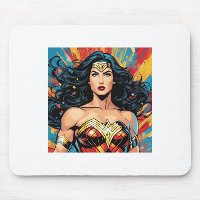Woman Of Wonder Sticker  Mouse Pad (Front)