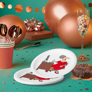 Woman Office Worker Paper Plate