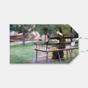 Woman on a Bench (by Edwin Austin Abbey) Gift Tags