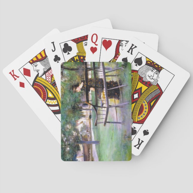 Woman on a Bench (by Edwin Austin Abbey) Playing Cards (Back)