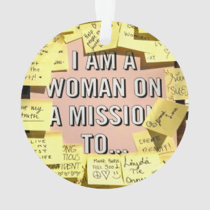 Woman on A Mission, Motivational Ornament