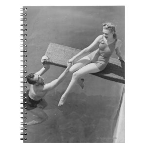 Woman on Diving Board Spiral Notebook