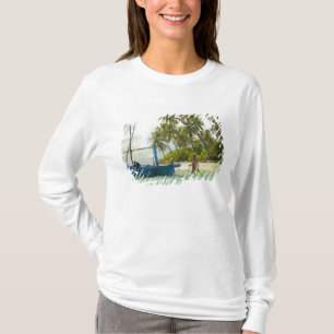 Woman on small traditional fishing boat, T-Shirt