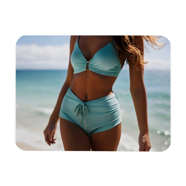 Woman on the beach magnet (Horizontal)