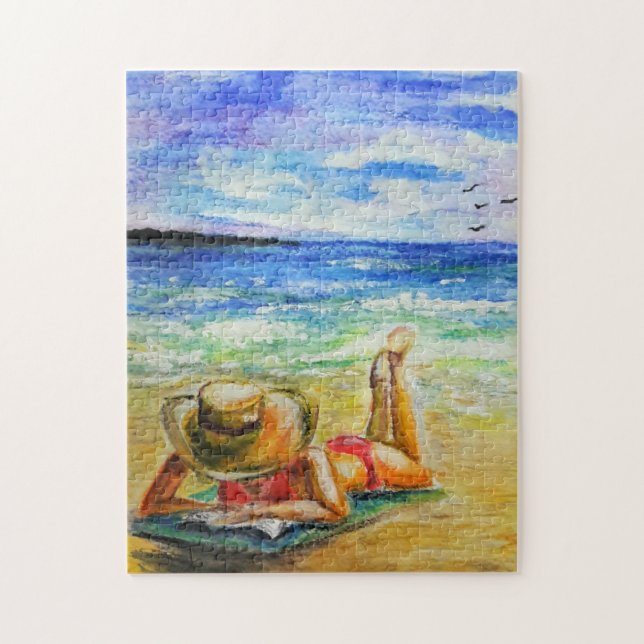 Woman on the Beach Puzzle (Vertical)