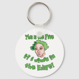 Woman on the Edge Key Ring