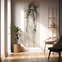 Woman Pencil Study Alphonse Mucha Art Nouveau