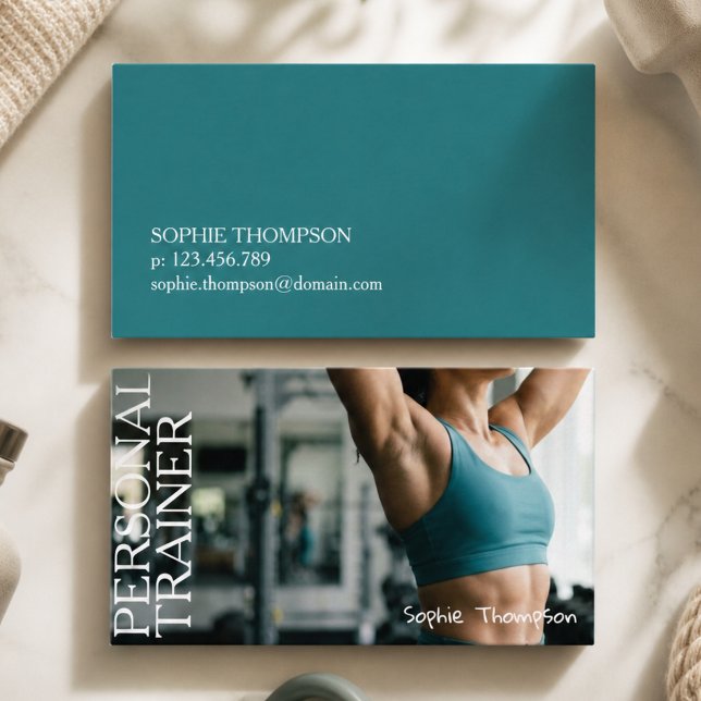 Woman Personal trainer Business Card (Creator Uploaded)