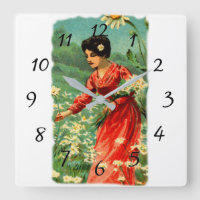 Woman picking flowers