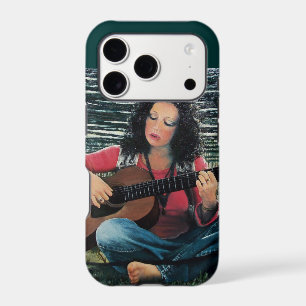 Woman Playing Music With Acoustic Guitar