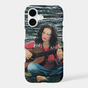 Woman Playing Music With Acoustic Guitar