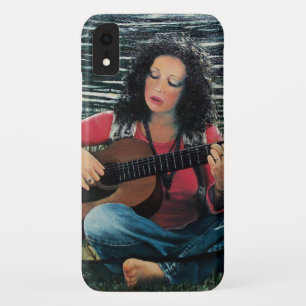 Woman Playing Music With Acoustic Guitar Case-Mate iPhone Case