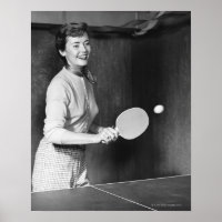 Woman Playing Table Tennis