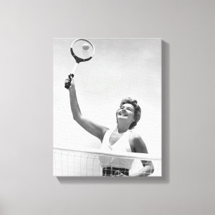 Woman Playing Tennis 2 Canvas Print