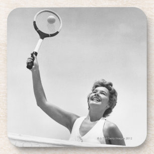 Woman Playing Tennis 2 Coaster