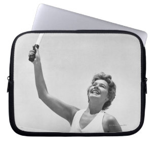 Woman Playing Tennis 2 Laptop Sleeve