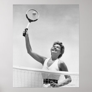 Woman Playing Tennis 2 Poster