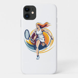 woman playing tennis Case-Mate iPhone case
