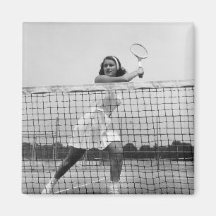Woman Playing Tennis Magnet