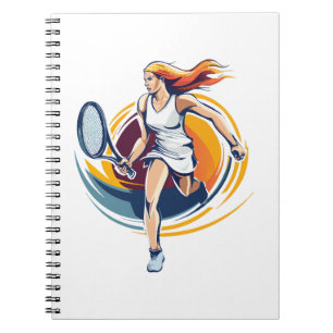 woman playing tennis notebook