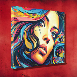 Woman Pop Art Canvas Print