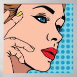 Woman Pop Art Poster<br><div class="desc">Woman Pop Art</div>