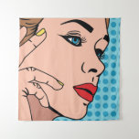 Woman Pop Art     Tapestry<br><div class="desc">Woman Pop Art</div>