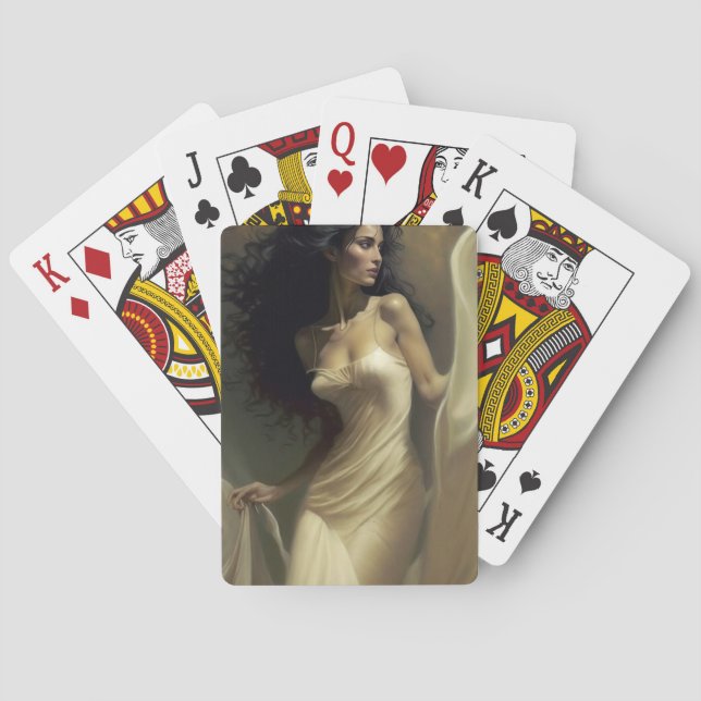 Woman portrait  playing cards (Back)