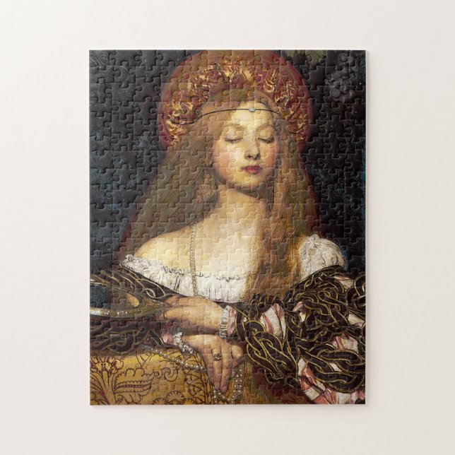 Woman Portrait Pre-Raphaelite Fine Art Painting Jigsaw Puzzle (Vertical)