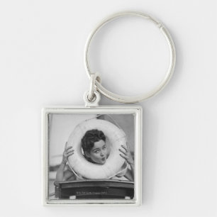 Woman Posing 3 Key Ring