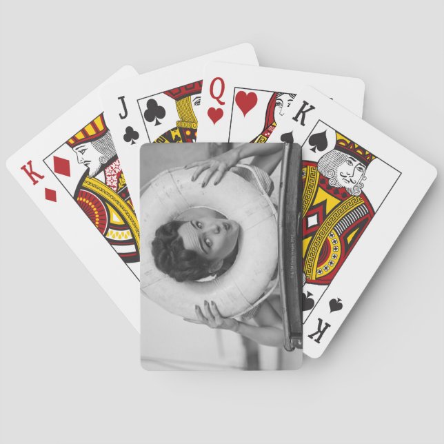 Woman Posing 3 Playing Cards (Back)