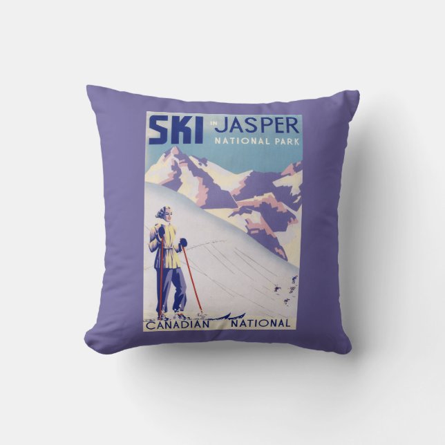 Woman Posing Open Slopes Poster Cushion (Front)