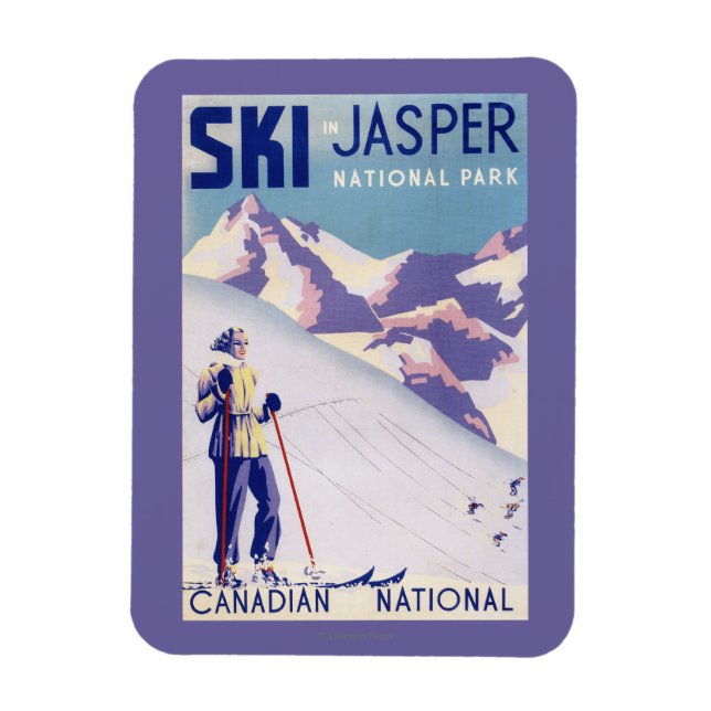 Woman Posing Open Slopes Poster Magnet (Vertical)