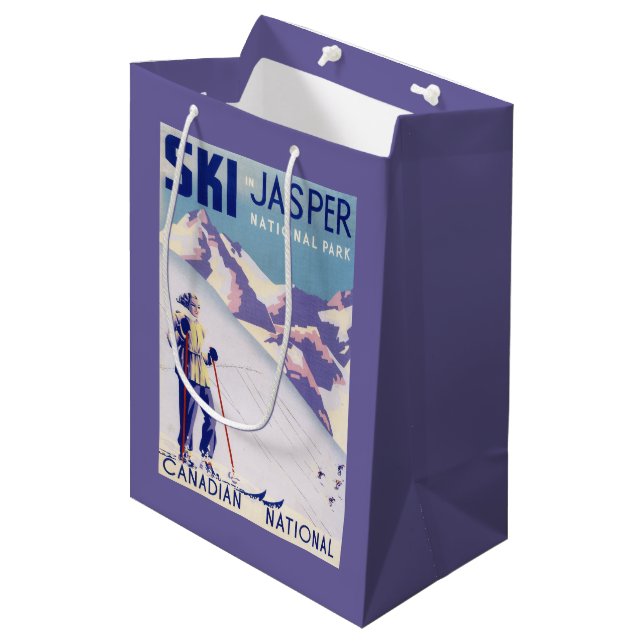 Woman Posing Open Slopes Poster Medium Gift Bag (Front Angled)