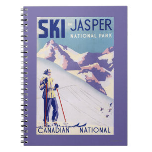Woman Posing Open Slopes Poster Spiral Notebook